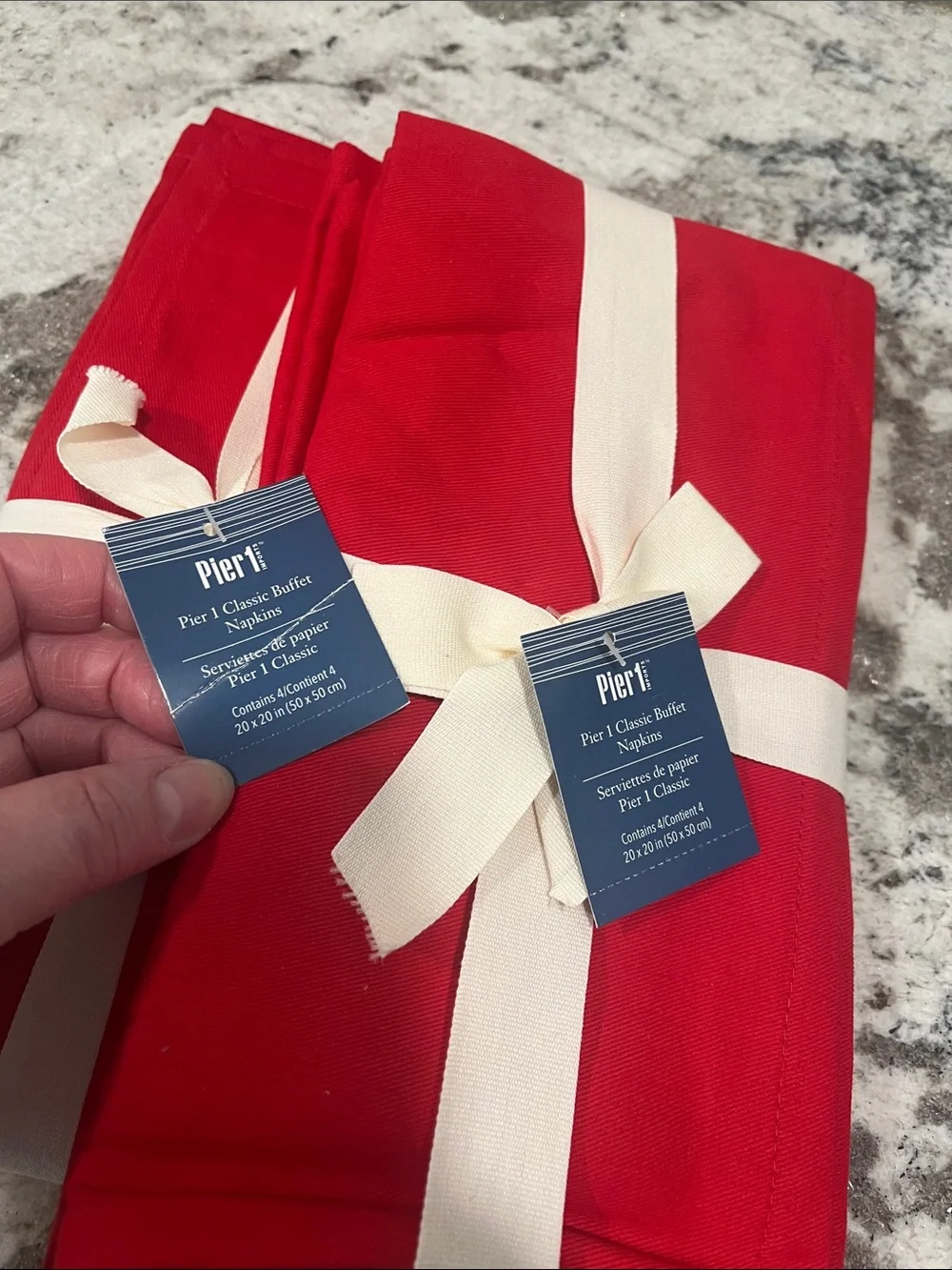 NEW Set of 8 Pier 1 Red Napkins